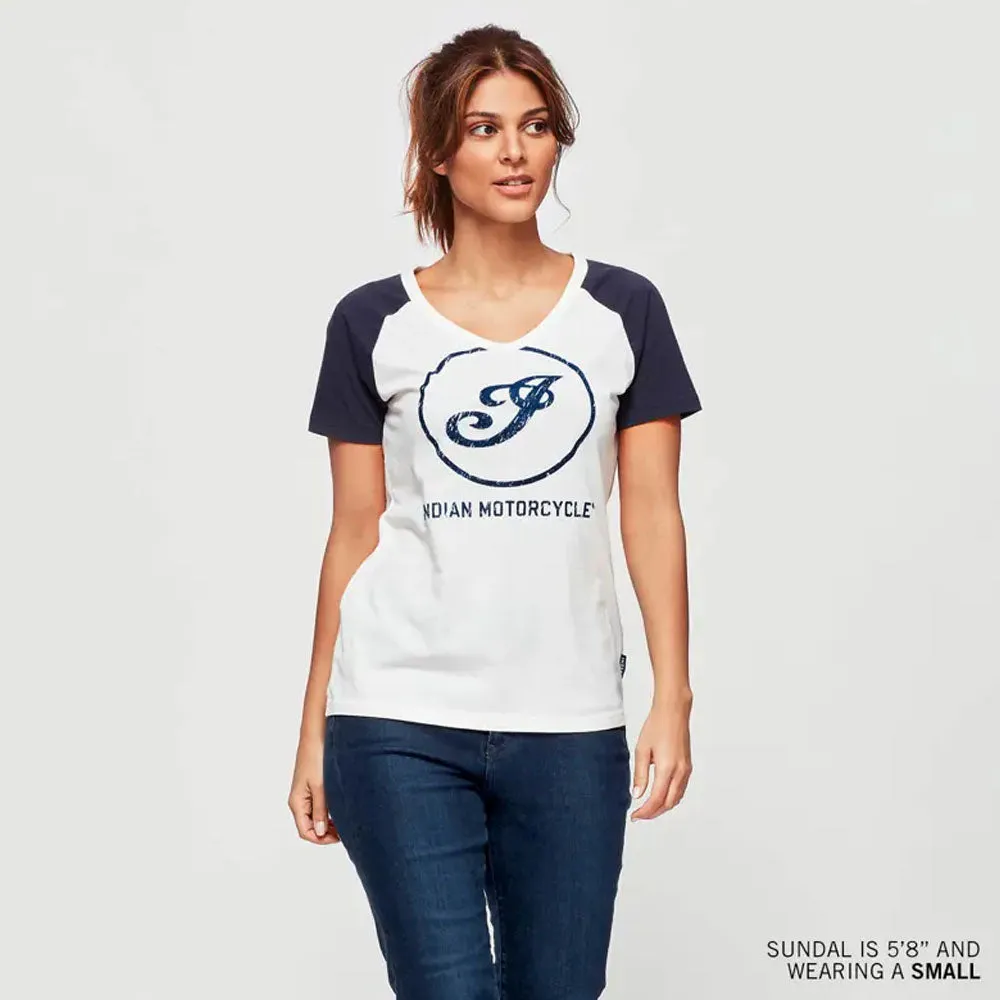 Indian Motorcycle  Polaris Womens Short Sleeve Icon T-Shirt Tee Soft Lightweight