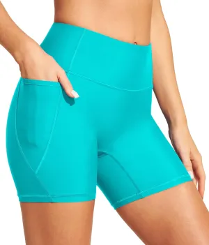 IUGA Womens Swim Shorts Tummy Control Swim Board Shorts UPF 50  Quick Dry Swimsuits Bottoms for Women with Pockets