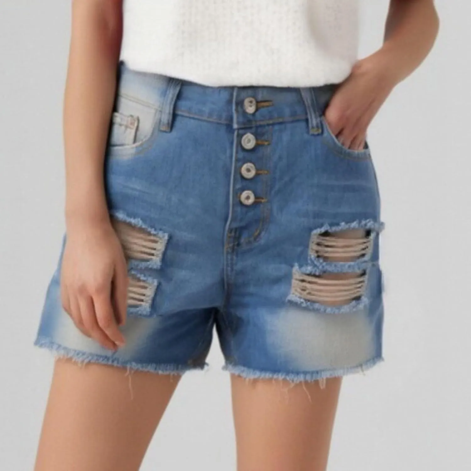 Jorts Women Baggy Cut Off Ripped Jean Shorts Sexy Denim Boxer Shorts Raw Hem Trendy Jeans Lounge Cowgirl Pants