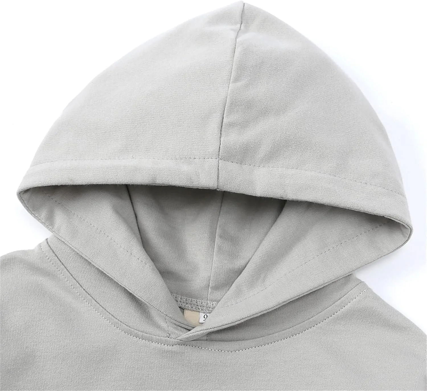 KAGAYD Toddler Boys Girls Hoodies Pullover Fleece Sweatshirt Children Black Solid Color Babies Hooded Top Active Sports