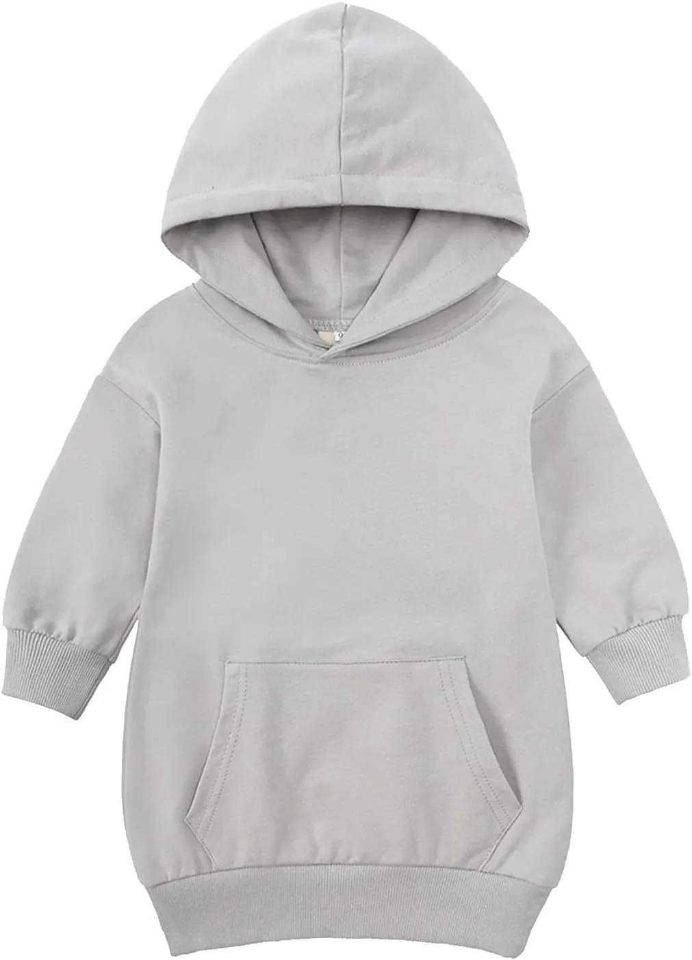 KAGAYD Toddler Boys Girls Hoodies Pullover Fleece Sweatshirt Children Black Solid Color Babies Hooded Top Active Sports
