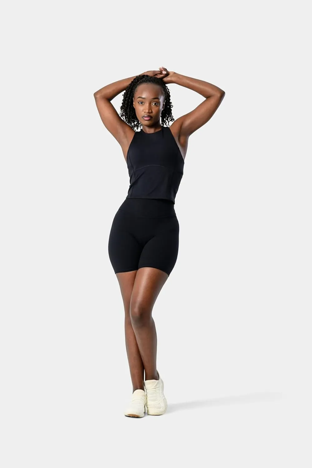 Kamo Fitness Serenity Shorts High Waisted 6" Inseam No Front Seam Thigh Friendly V Booty Seam Women's Biker Shorts