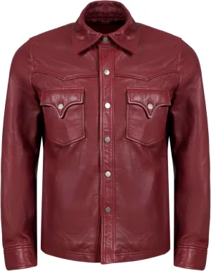 Lambskin Leather Blazer Men Leather Jacket- Button Front Style Ultimate Leather Blazer for Men