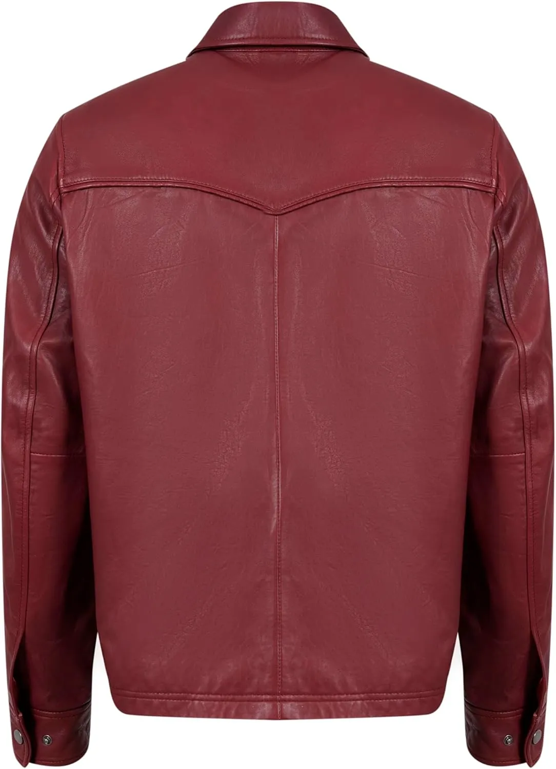 Lambskin Leather Blazer Men Leather Jacket- Button Front Style Ultimate Leather Blazer for Men