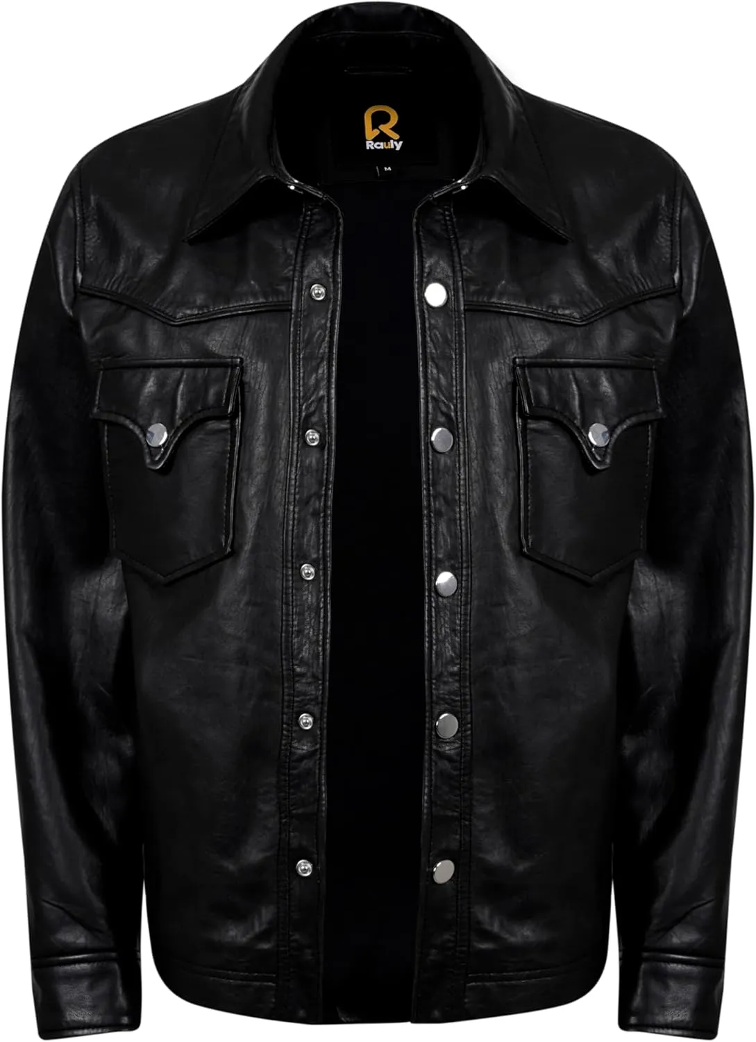 Lambskin Leather Blazer Men Leather Jacket- Button Front Style Ultimate Leather Blazer for Men