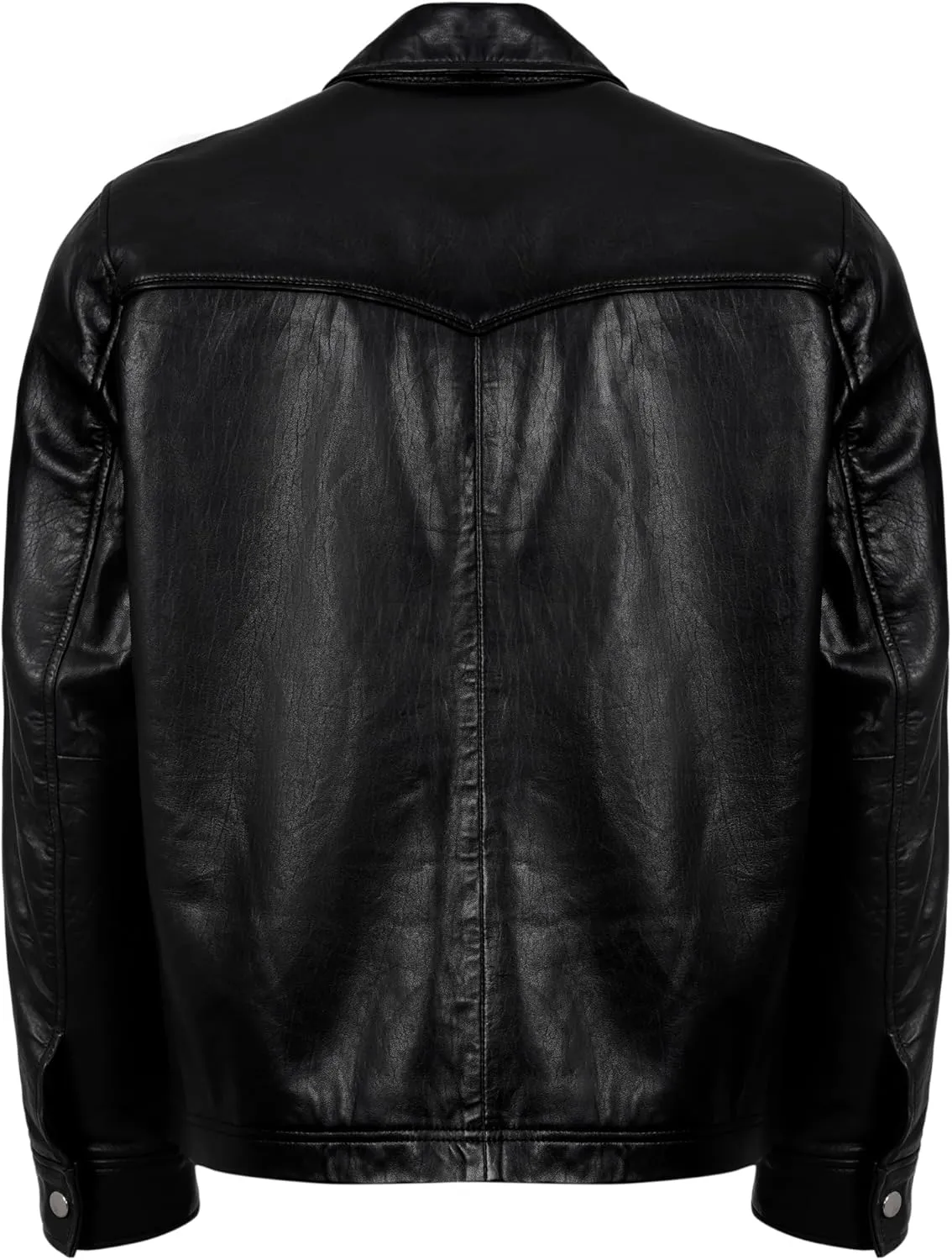 Lambskin Leather Blazer Men Leather Jacket- Button Front Style Ultimate Leather Blazer for Men