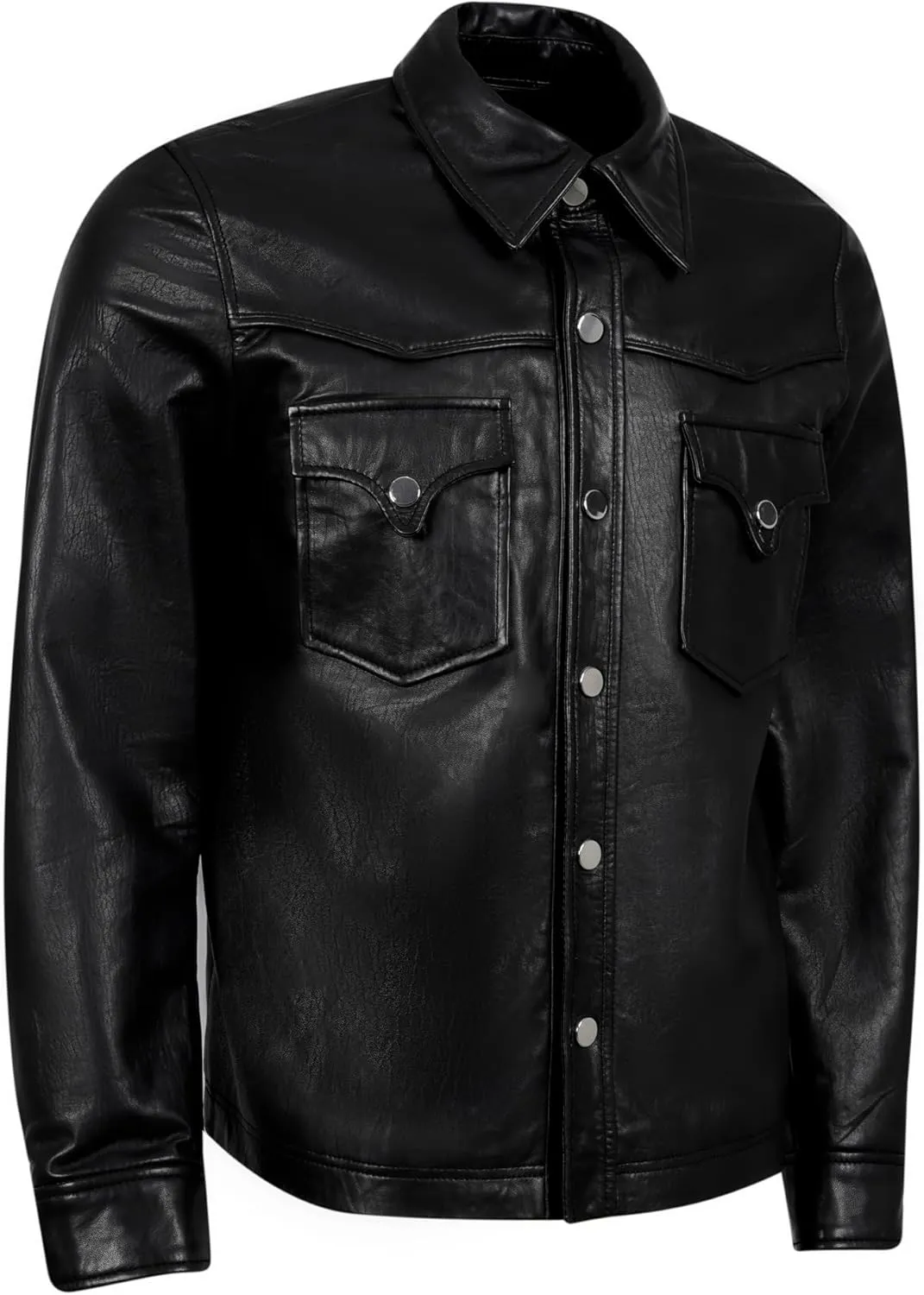 Lambskin Leather Blazer Men Leather Jacket- Button Front Style Ultimate Leather Blazer for Men