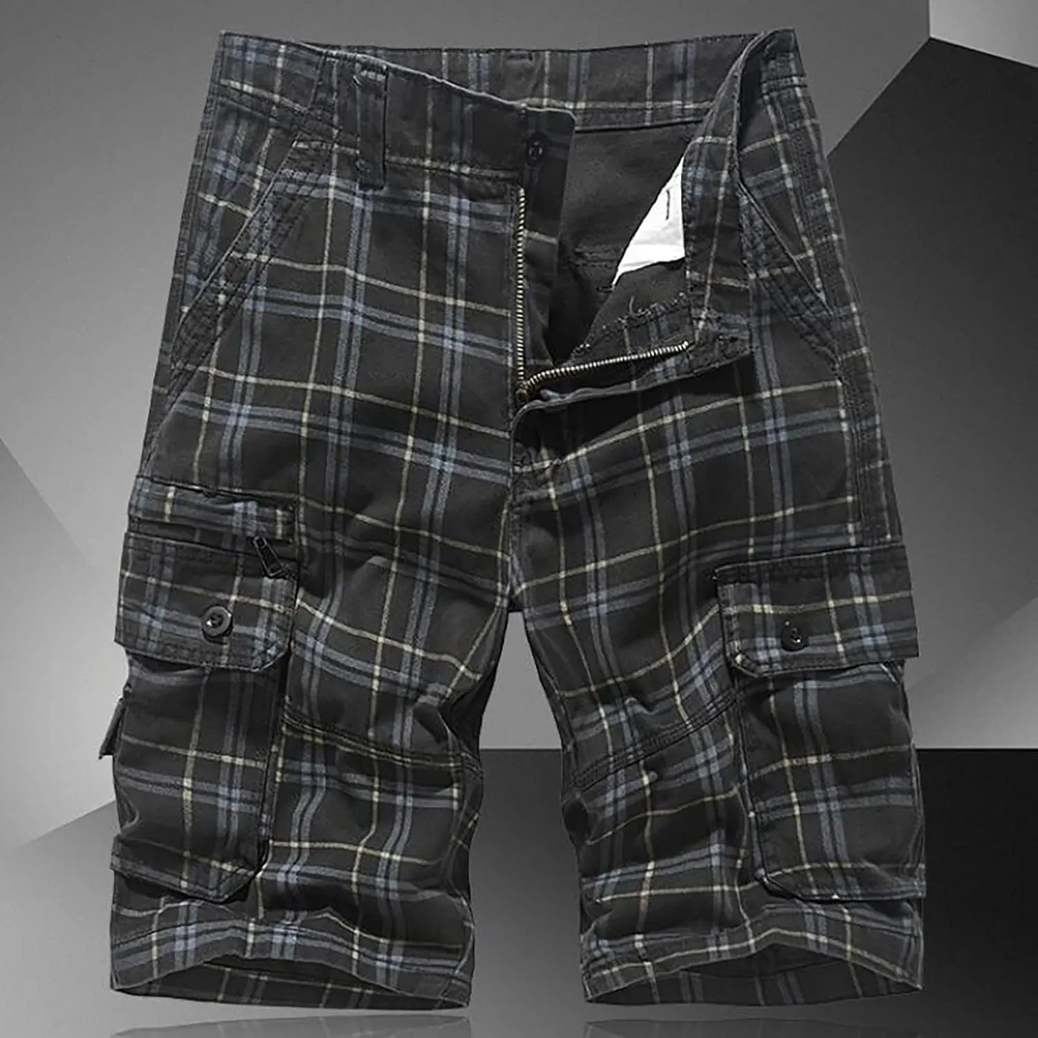 LCMTWX Men's Cargo Shorts with Multi-Pocket and Fashion Summer Leisure Pants Overalls Men's Pants Men Cargo Shorts with