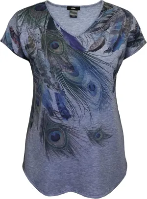 LEEBE Women and Plus Size Dolman Short Sleeve Print Top (Small-5X)