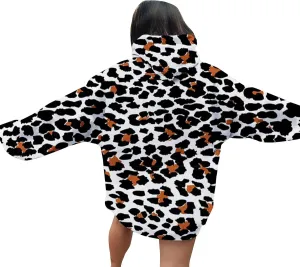 Leopard Sweatshirt for Women Fall Fashion 2024 Oversized Leopard Print Top Oversized Long Sleeve Crew