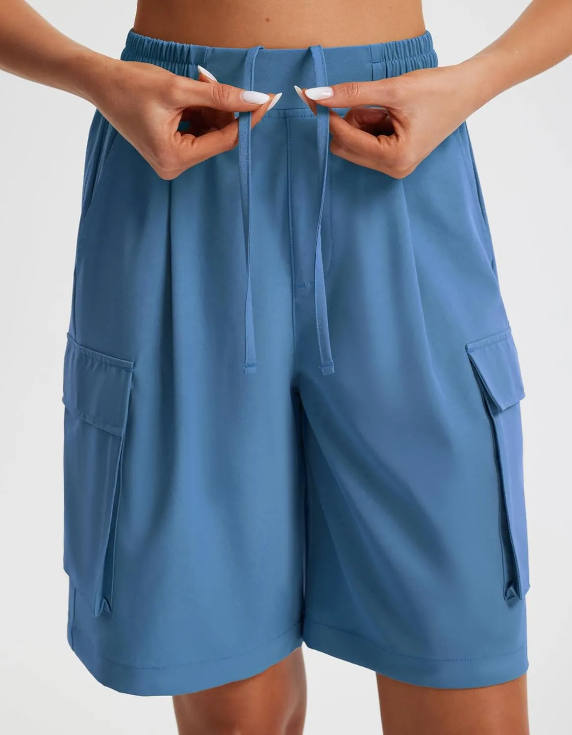Libin Women's Hiking Cargo Shorts Wide Leg Bermuda Shorts Knee Length Lightweight Quick Dry Casual Short for Summer Travel