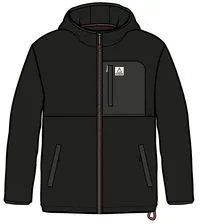 Loch Hooded Recycled Polar Fleece - Black
