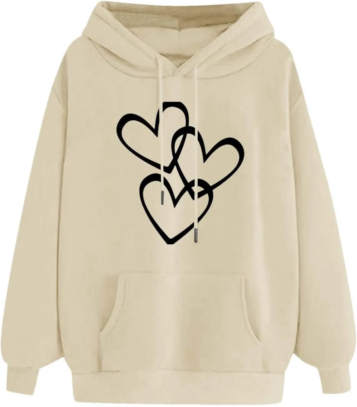 Long Sleeve Hoodie Shirts for Women Fashion Love Graphic Pullover Sweatshirt Loose Soft Comfy Fall Tops