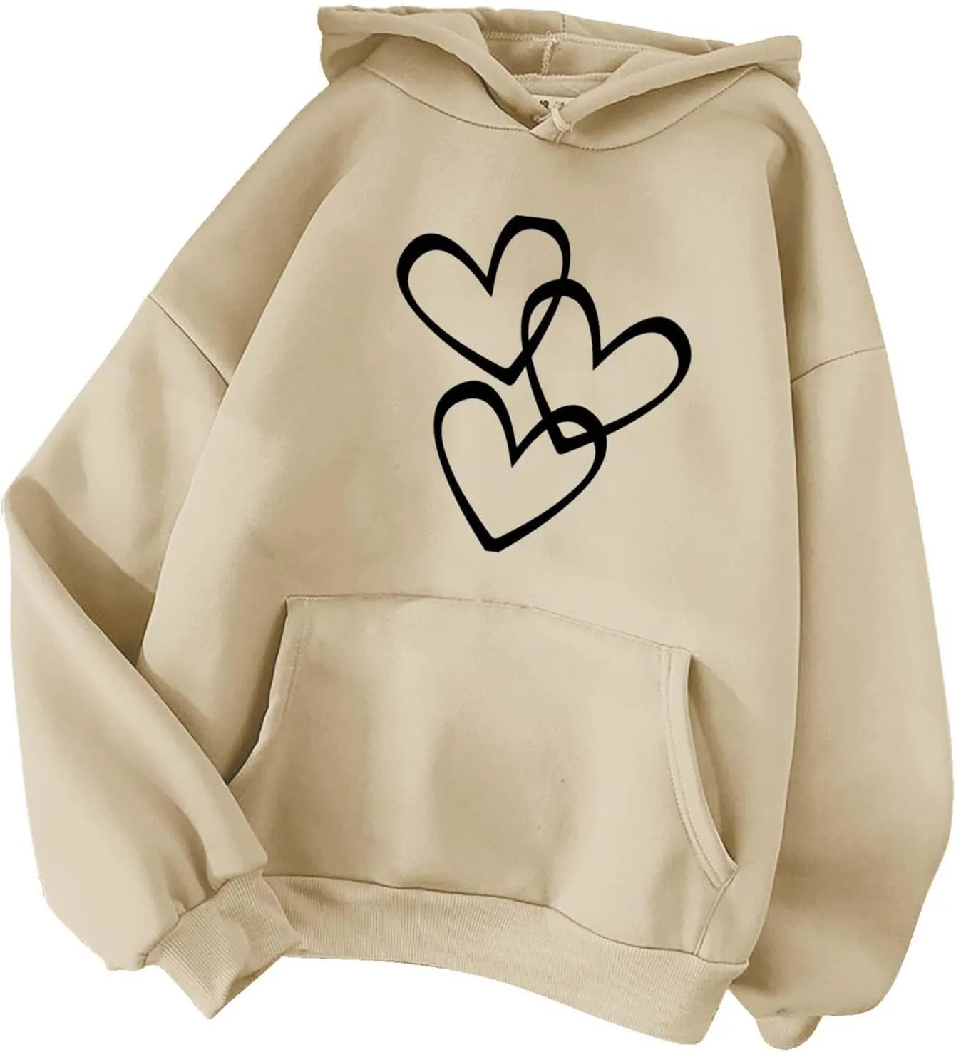 Long Sleeve Hoodie Shirts for Women Fashion Love Graphic Pullover Sweatshirt Loose Soft Comfy Fall Tops