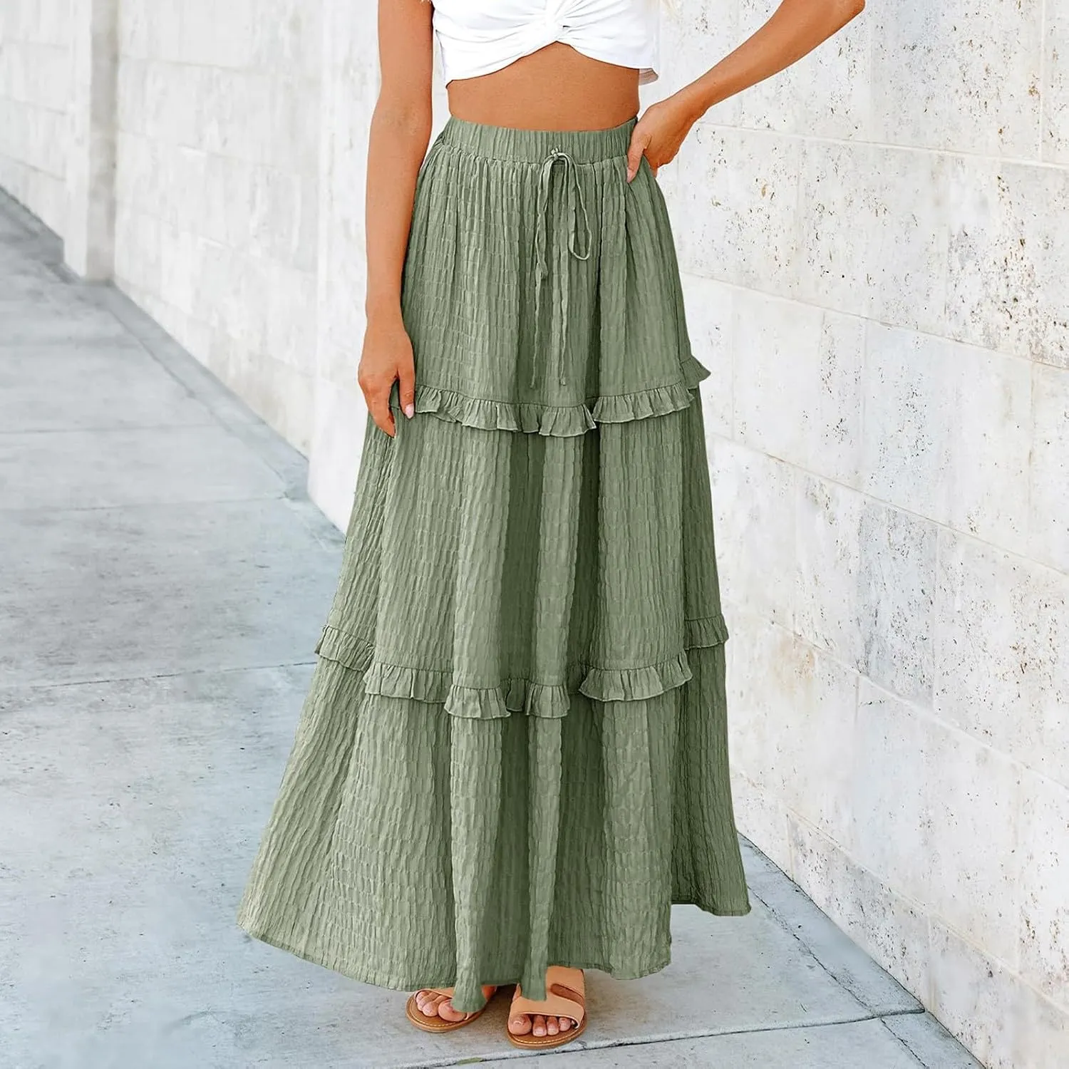 Maxi Skirt Women Women's Long Summer Dresses Elegant High Waist Cocktail Wedding Guest Dresses Flared A Line Midi
