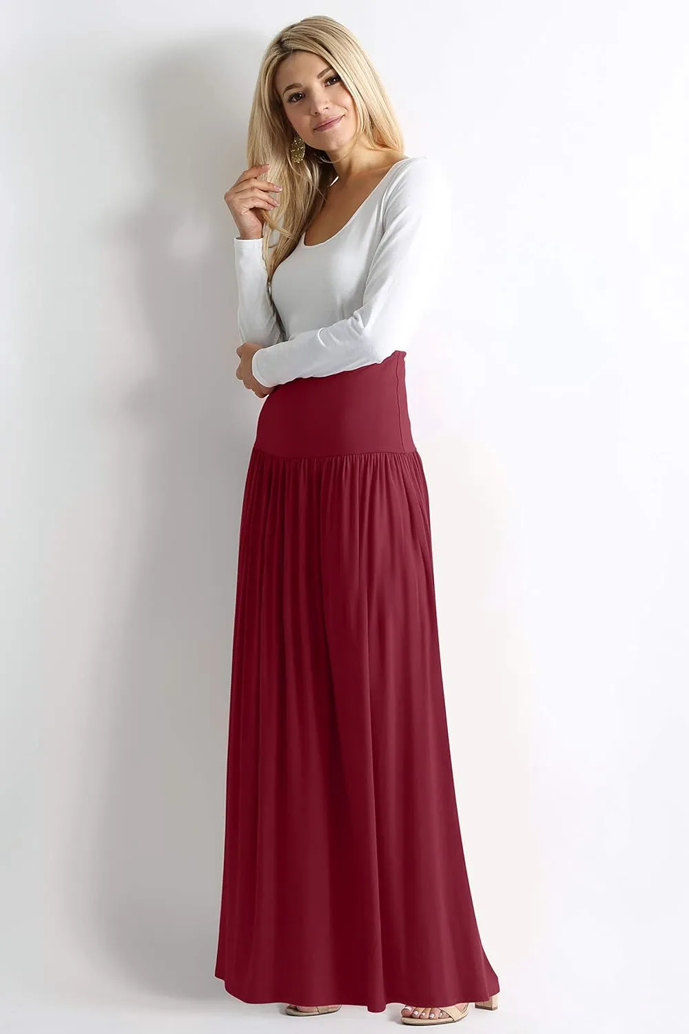 Maxi Skirts for Women Ankle Length Skirt Casual Long Skirt High Waisted Maxi Skirt Reg and Plus Size Skirt Long Skirt