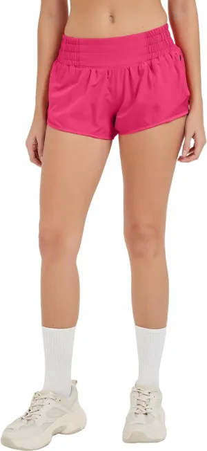 MCEDAR Women's Athletic Shorts for Gym Workout Shorts 2.5" Quick-Dry Lightweight Running Short with High Waisted Zip Pockets