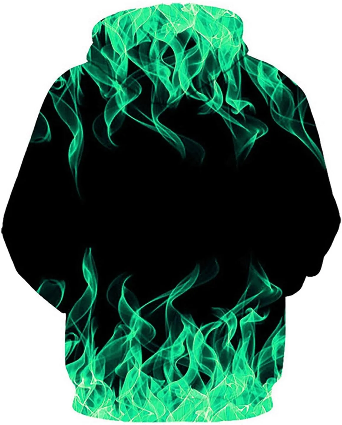 Men Women Unisex Novelty Hoodies 3D Flame Graphic Print Pullover Tops Fashion Fall Winter Hooded Sweatshirts