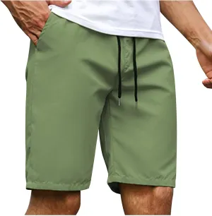 Mens Bermuda Shorts Summer Casual Short Length Trousers Running Shorts Half Pants with Pockets for Gym Sports Work Cycling