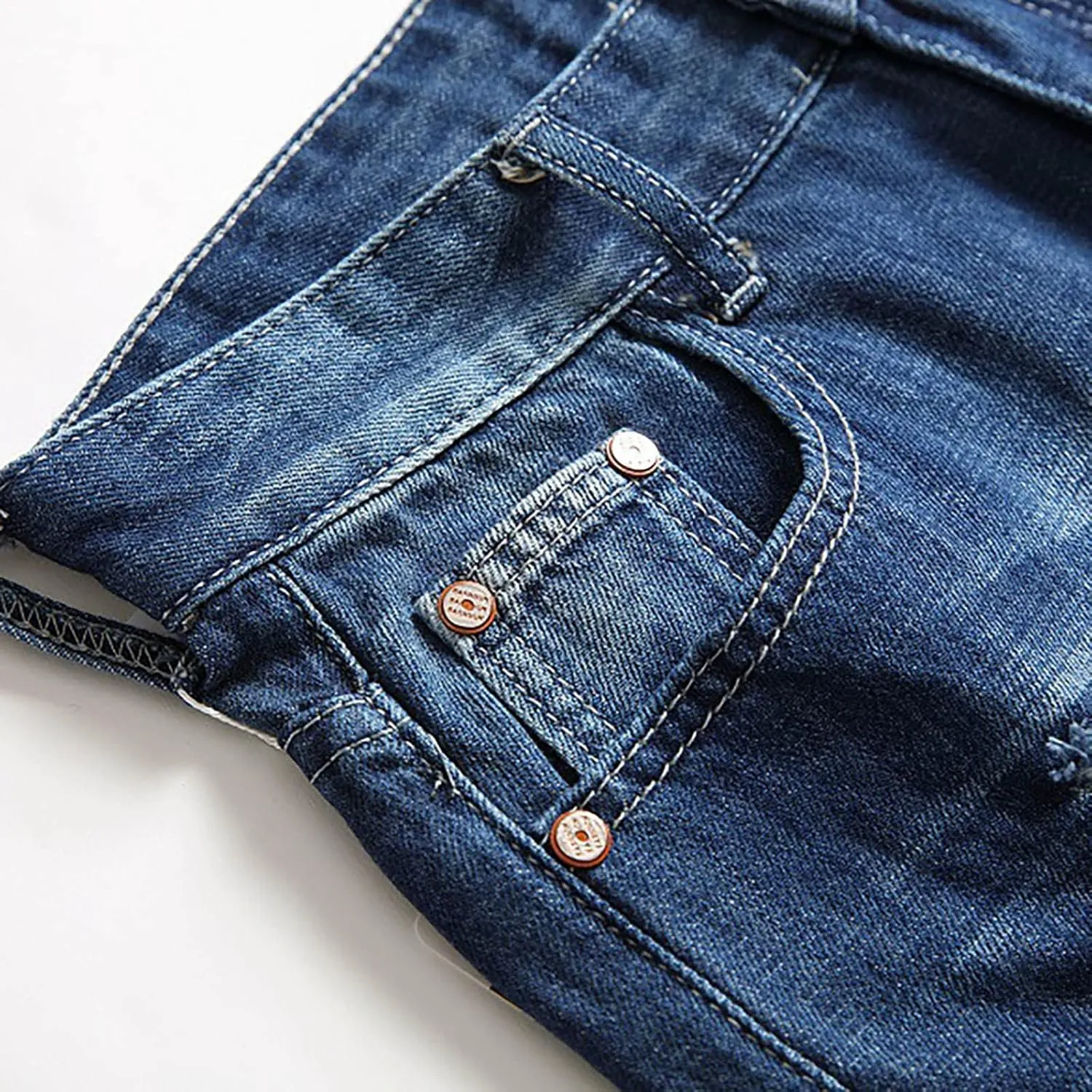 Mens Big and Tall Jean Shorts Vintage Ripped Distressed Denim Shorts Slim Fit Summer Casual Straight Moto Biker Jeans