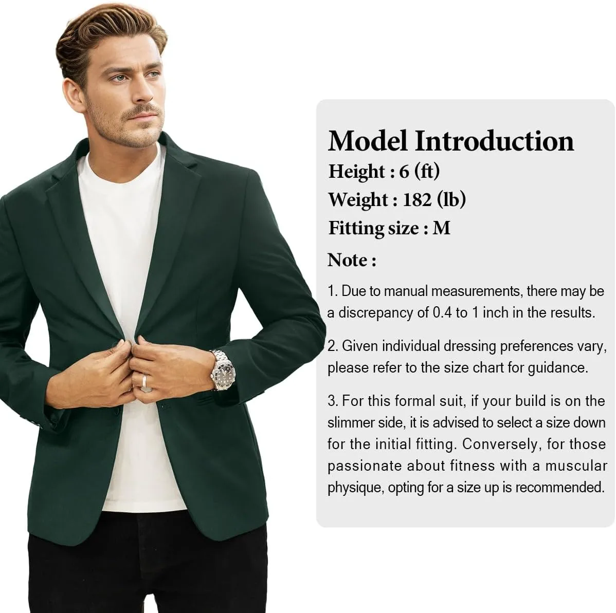 Men's Causal Blazer Slim Fit Suit Jacket for Men Two Button Sports Coats Wedding Prom Party