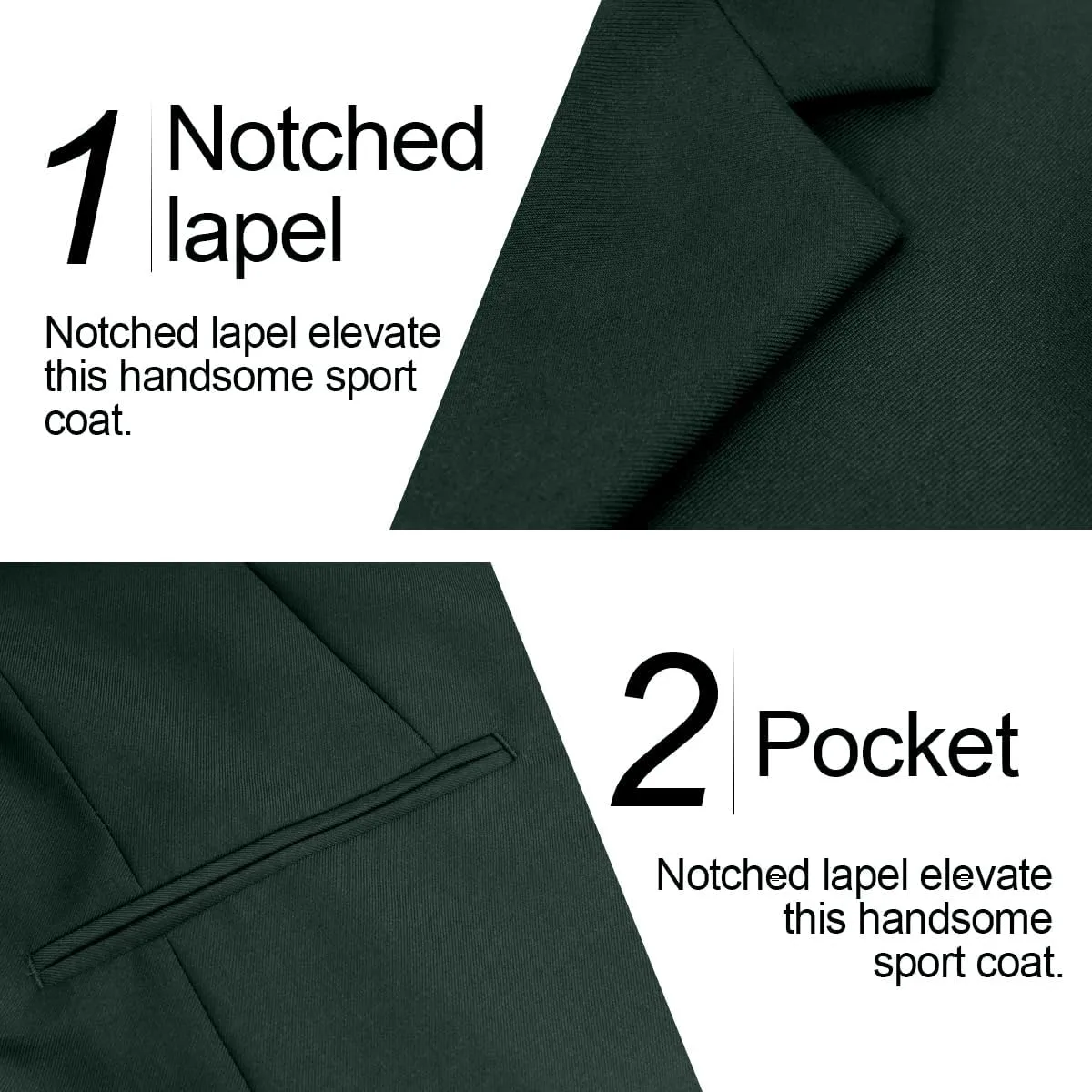 Men's Causal Blazer Slim Fit Suit Jacket for Men Two Button Sports Coats Wedding Prom Party