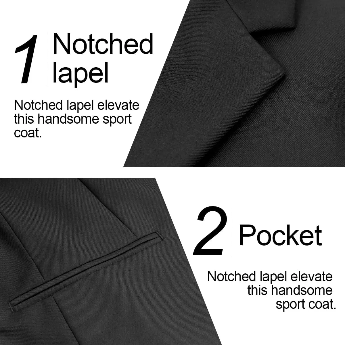 Men's Causal Blazer Slim Fit Suit Jacket for Men Two Button Sports Coats Wedding Prom Party