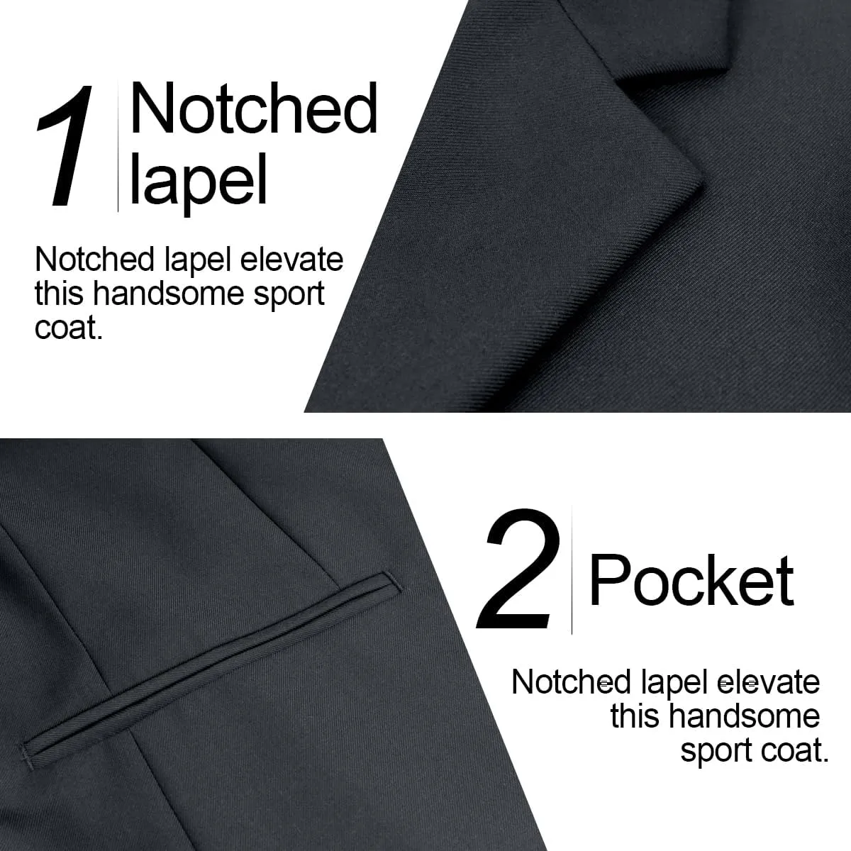 Men's Causal Blazer Slim Fit Suit Jacket for Men Two Button Sports Coats Wedding Prom Party