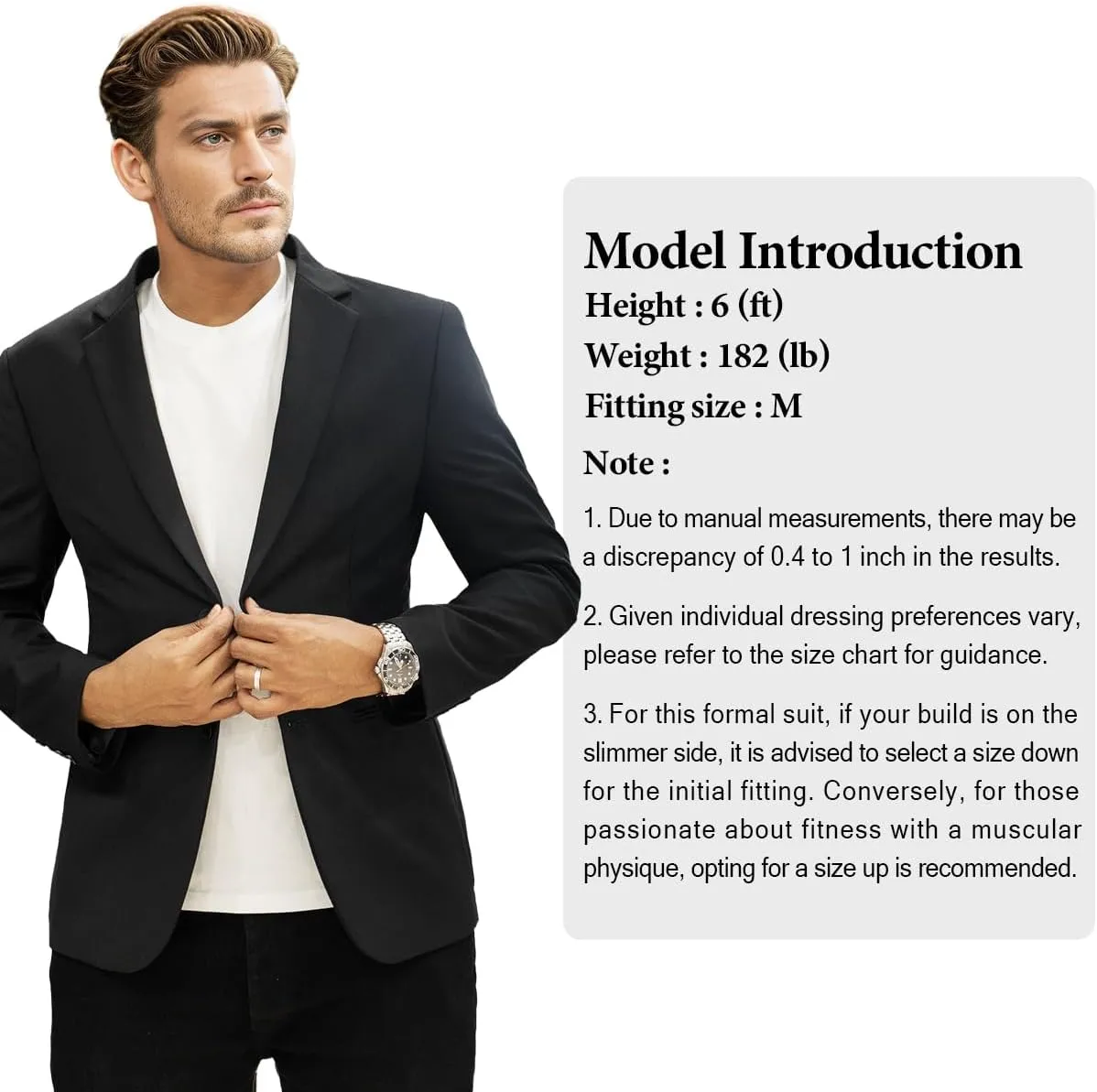 Men's Causal Blazer Slim Fit Suit Jacket for Men Two Button Sports Coats Wedding Prom Party
