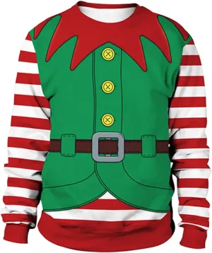 Mens Christmas Sweatshirts Festival Pullover Lightweight Crewneck Shirts Funny Long Sleeve Holiday Henley Sweater