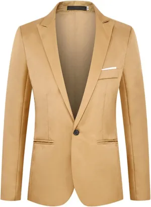 Mens Coat Casual Lightweight Blazers One Button Business Sports Jackets, Casual Blazers for Men, Dress Jacket