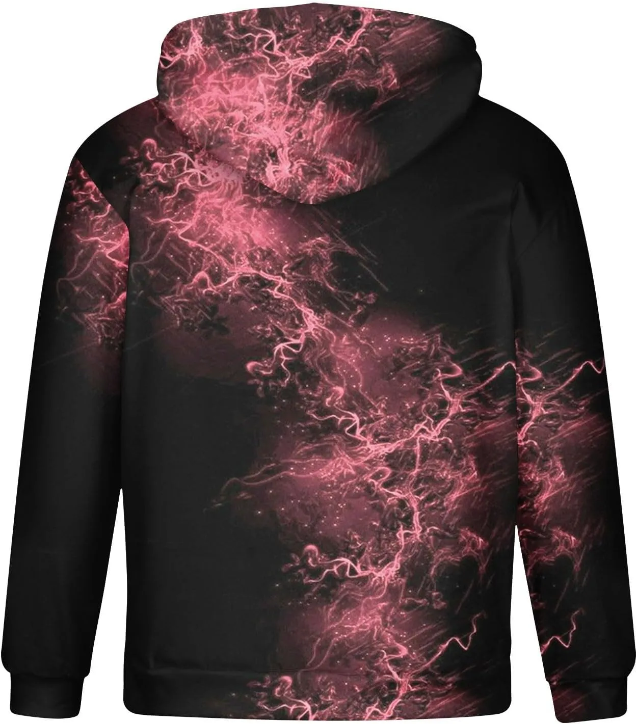 Men's Colour Block Hooded Sweatshirts Casual Long Sleeve Pullover Tops Novelty Printed Y2K Hoodies with Pockets