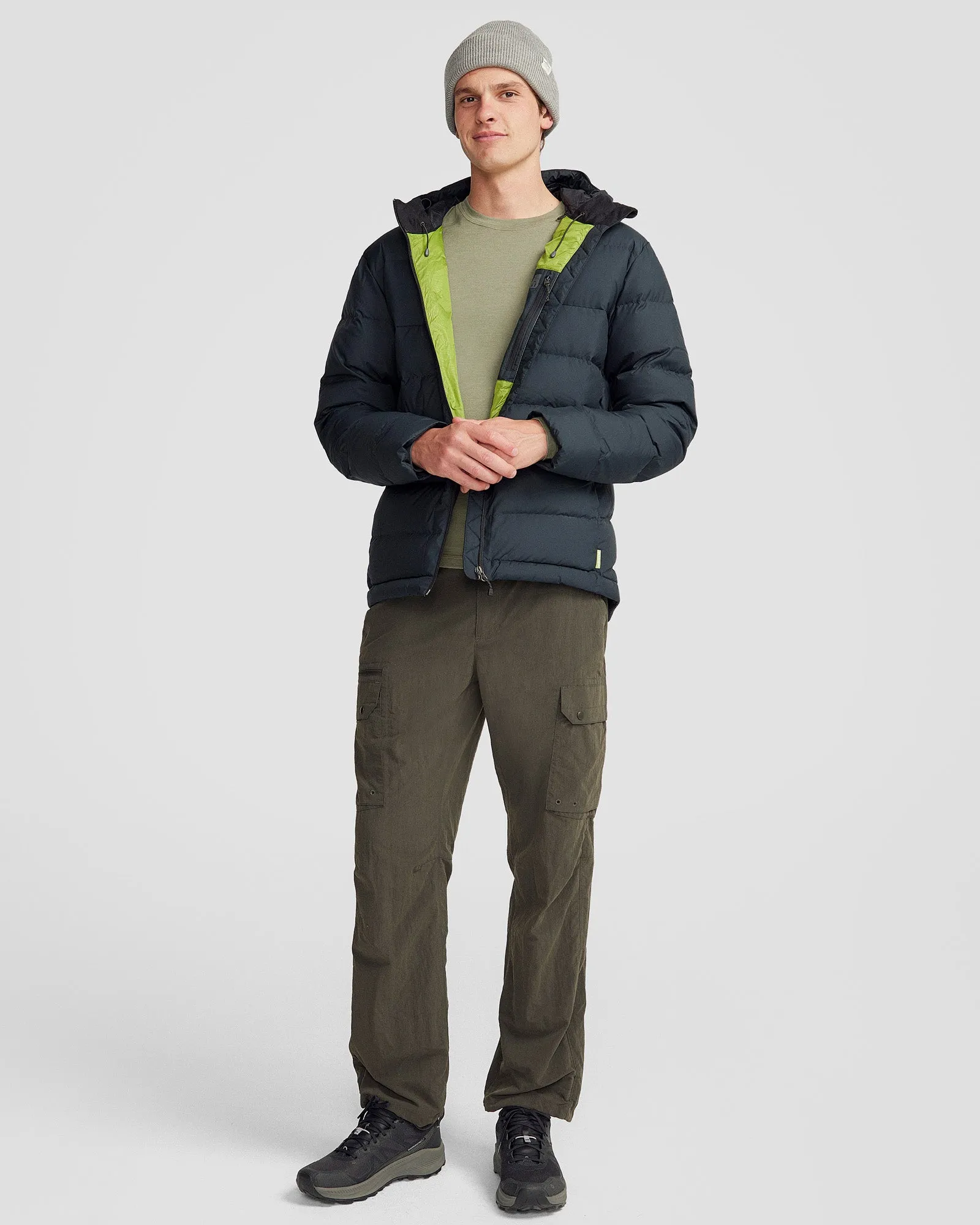Men's Epiq Hooded Down Jacket - Black