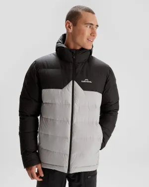Men's Epiq Hooded Down Jacket - Steel Grey/Black