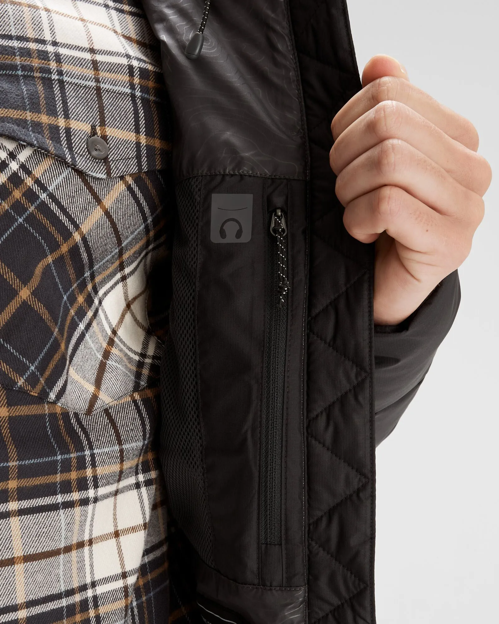 Men's Epiq Hooded Down Jacket - Steel Grey/Black