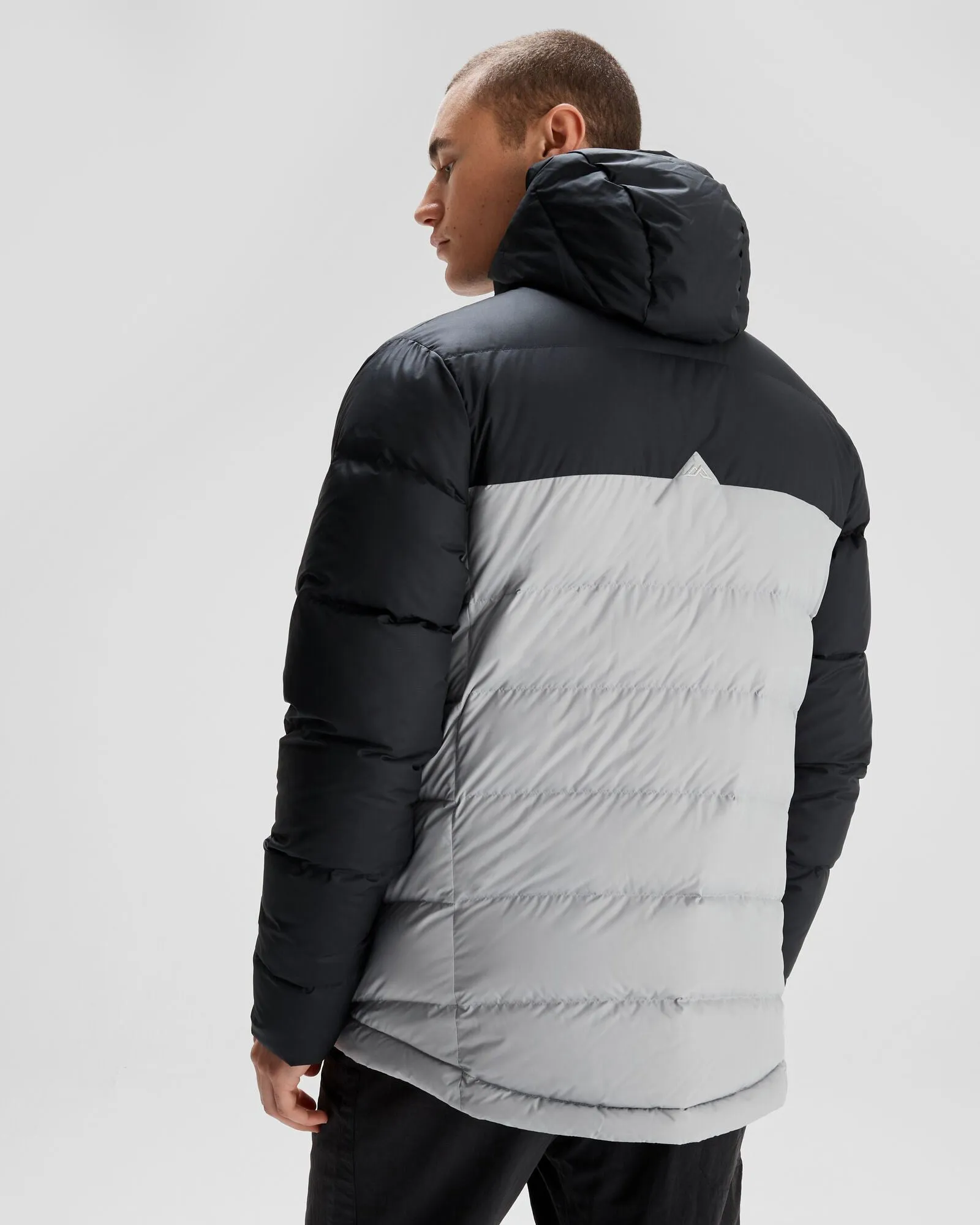 Men's Epiq Hooded Down Jacket - Steel Grey/Black