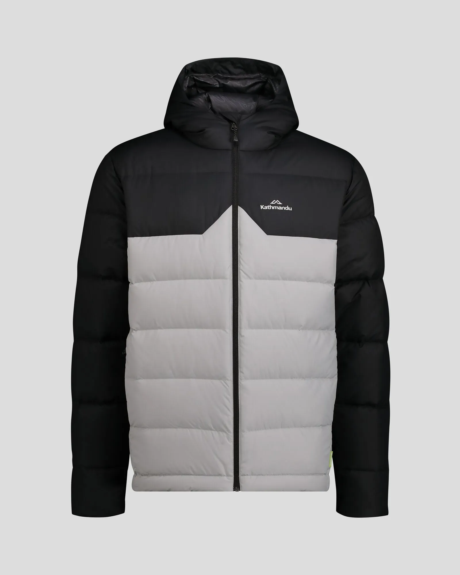 Men's Epiq Hooded Down Jacket - Steel Grey/Black