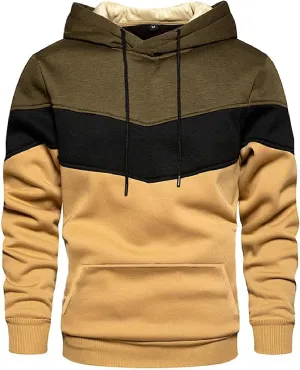 Men's Hooded Sweatshirts Long Sleeve Mens Autumn And Winter Casual Loose Solid Hooded Sweater Top Sweatshirts with