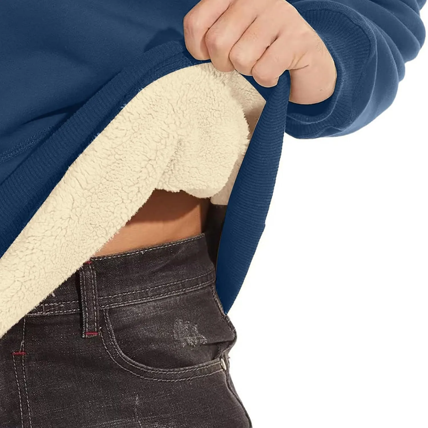 Men's Oversized Heavyweight Fleece Hoodie Winter Casual Hoodies Pullover Hooded Sweatshirts for Men with Pockets