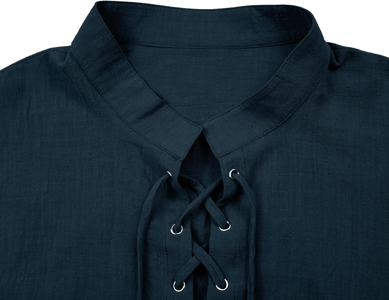Men's Renaissance Shirt Pirate Medieval Viking top Linen Long Sleeved Halloween Costume