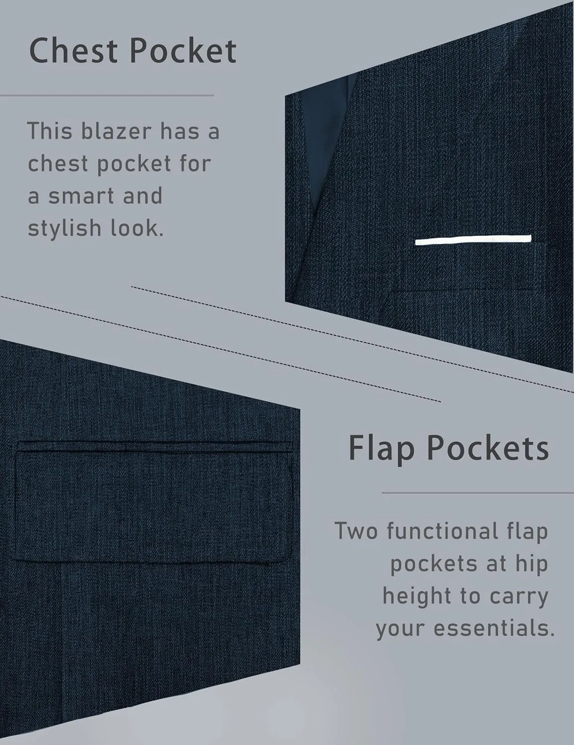 Men's Sport Coat Casual Blazer One Button Lightweight Business Suit Jacket