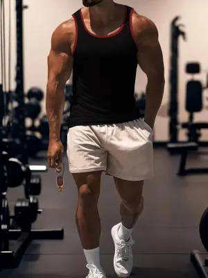 Men's Workout Tank Top Casual Soft Sleeveless Gym Muscle Shirts Bodybuilding Tee