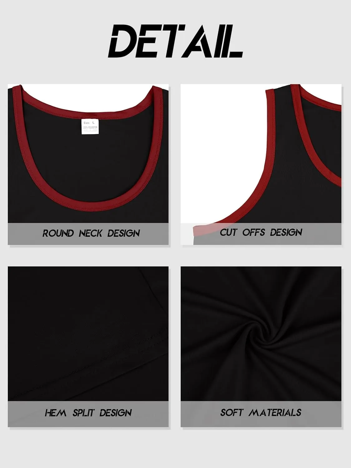 Men's Workout Tank Top Casual Soft Sleeveless Gym Muscle Shirts Bodybuilding Tee