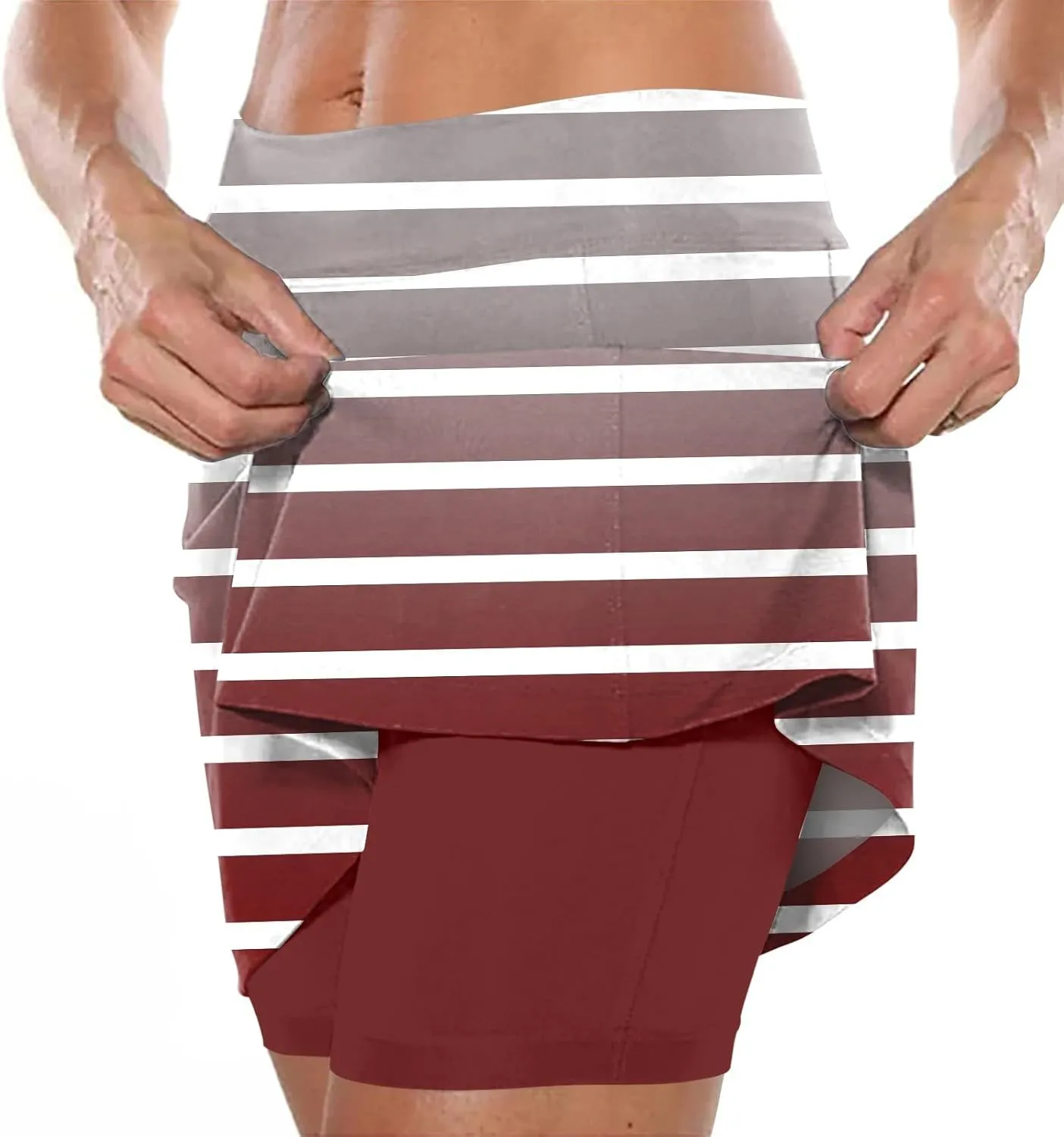 Mini Skirts for Women Casual High Waisted Tennis Golf Skorts Side Pockets Summer Workout 2 in 1 Shorts Underneath Plus Size