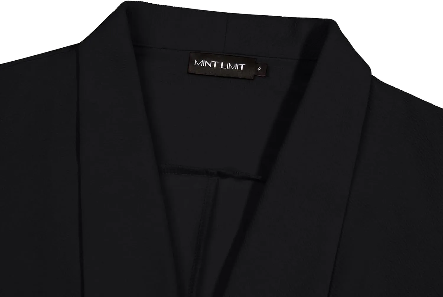 MINTLIMIT Women's Casual Blazer 3/4 Ruched Sleeve Open Front Button Work Office Cardigan Suit Jackets with Pocket