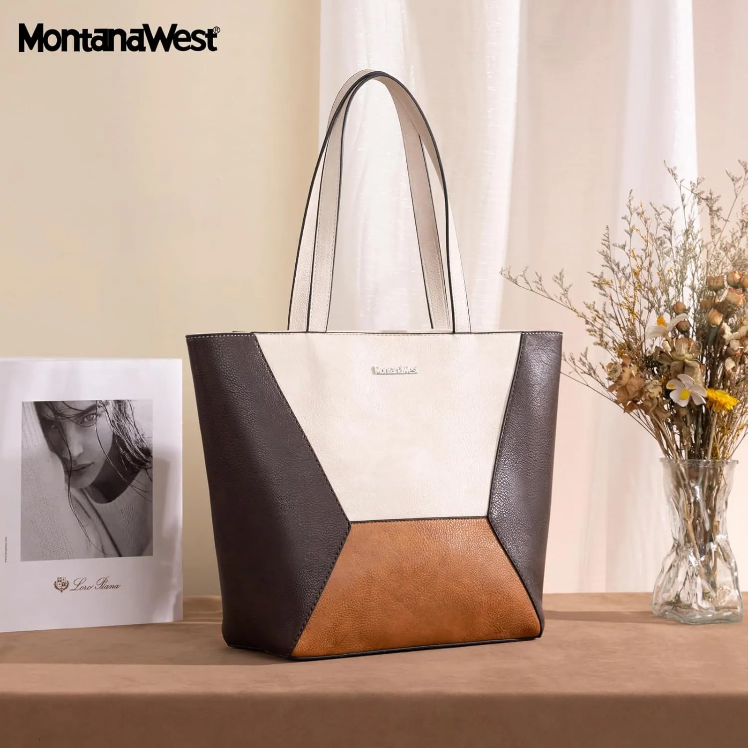 Montana West Tote Bag for Women Work Top Handle Handbags and Purses