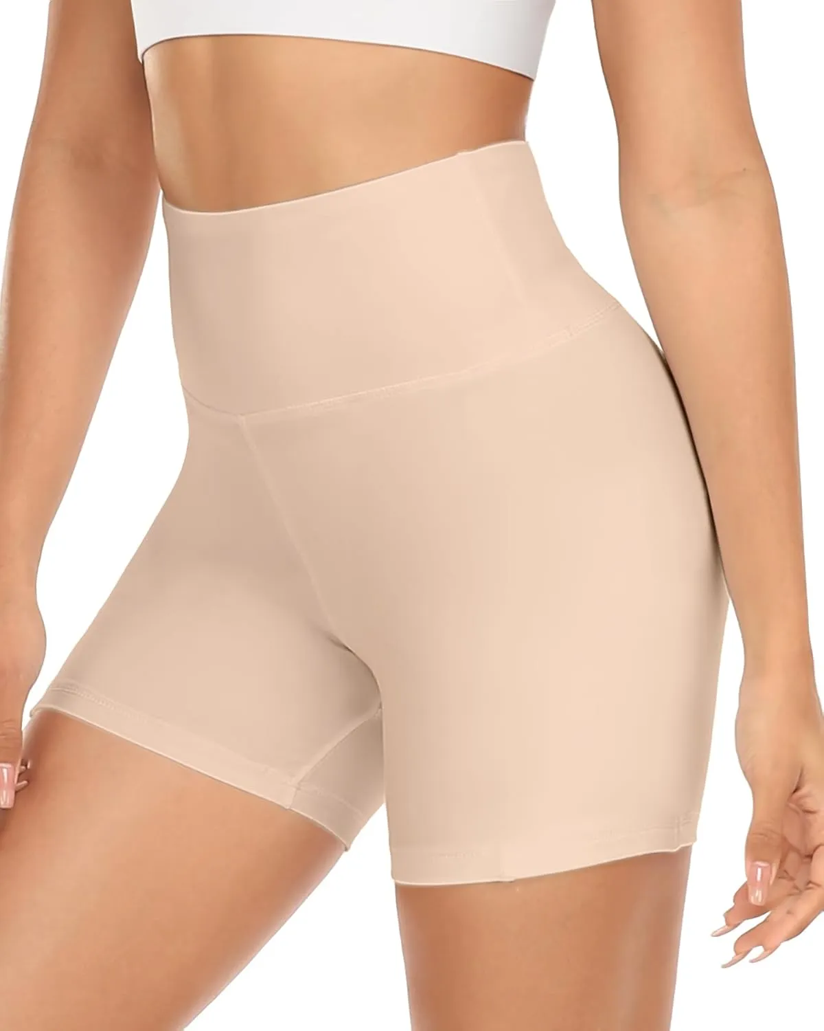 MOREFEEL High Waisted Biker Shorts for Women -3'' / 5'' Tummy Control Butt Lifting Gym Workout Athletic Shorts Yoga Pants