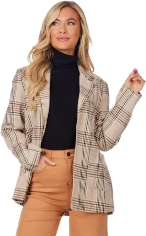 Mud Pie Women Bynes Plaid Blazer
