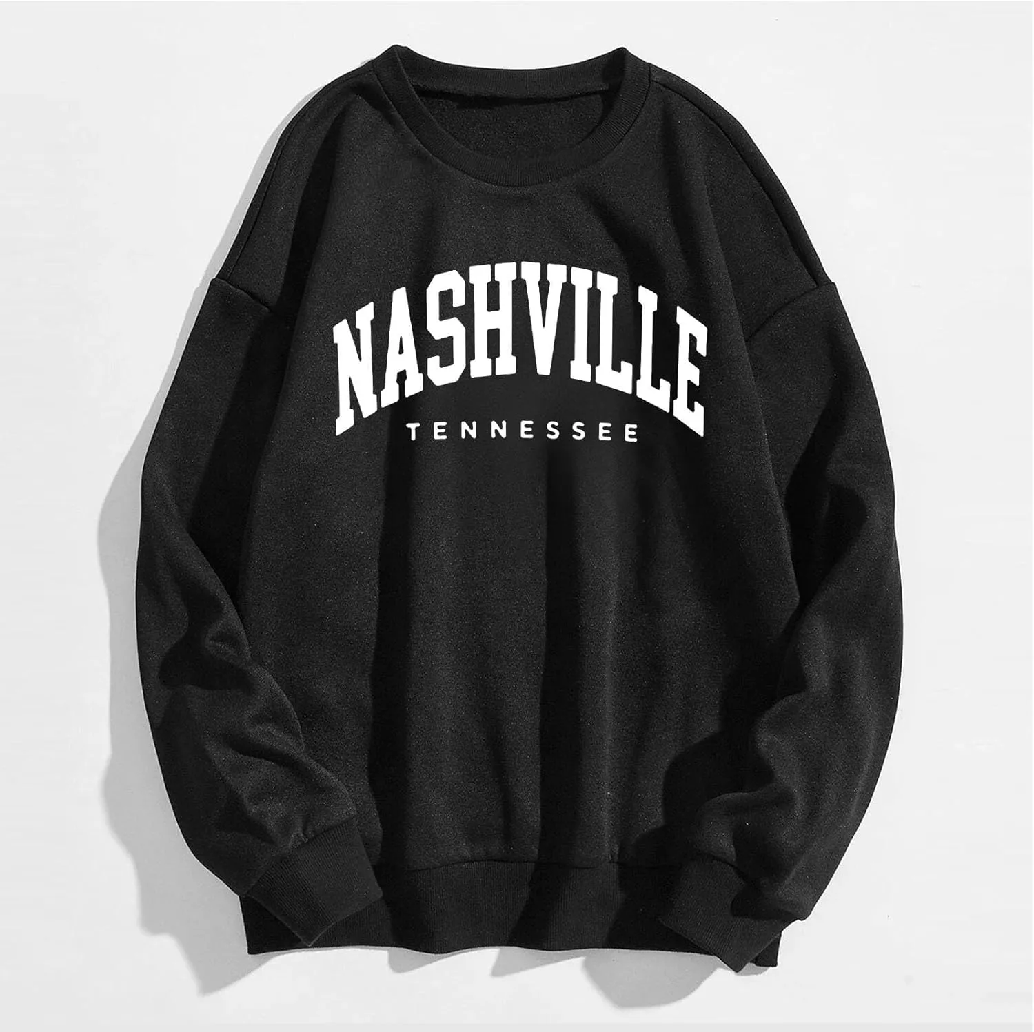 Nashville Print Womens Sweatshirts Trendy Long Sleeve Hoodies Crewneck Pullover Top Fall Fashion Preppy Clothes