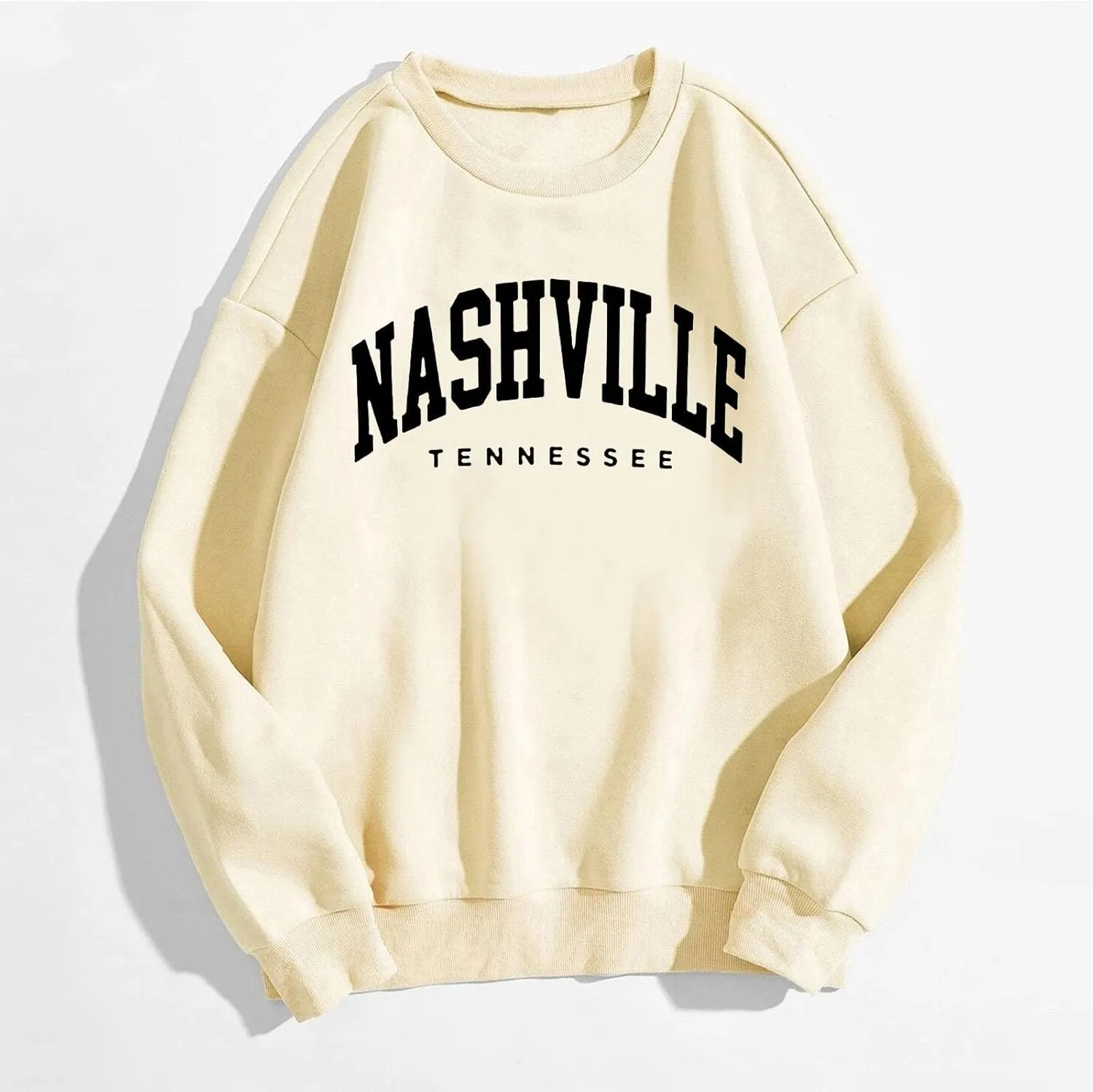 Nashville Print Womens Sweatshirts Trendy Long Sleeve Hoodies Crewneck Pullover Top Fall Fashion Preppy Clothes